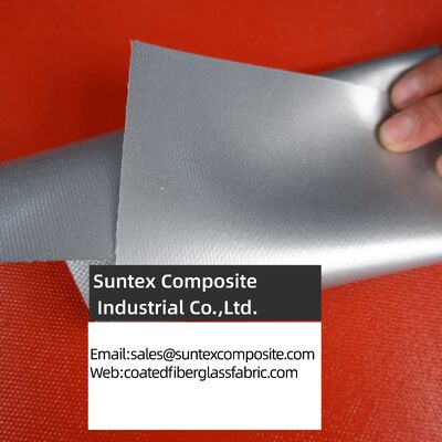 Custom Thick Silicone Rubber Coated Fiberglass Cloth with 560g/sqm Weight and 0.42mm Thickness for High Temperature Applications