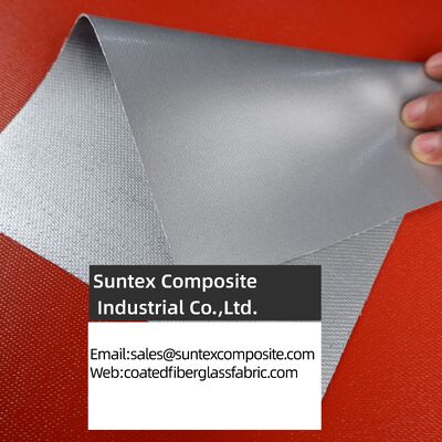 Custom Thick Silicone Rubber Coated Fiberglass Cloth with 560g/sqm Weight and 0.42mm Thickness for High Temperature Applications