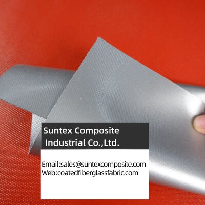 Custom Thick Silicone Rubber Coated Fiberglass Cloth with 560g/sqm Weight and 0.42mm Thickness for High Temperature Applications
