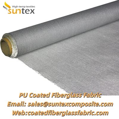 Fireproof High Temperature Resistant 460 g/sqm PU Coated Fiberglass Fabric for Welding Blankets