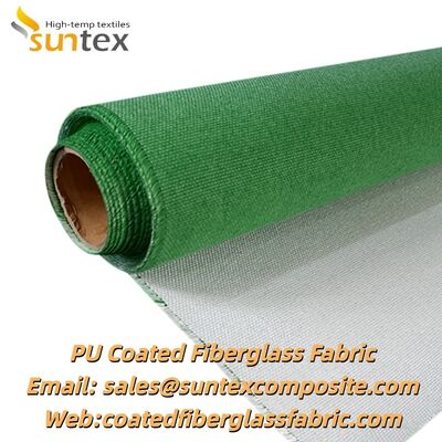 Tissu en fibre de verre enduit de PU ignifuge, antistatique et imperméable pour couvertures de soudage et tissus ignifuges