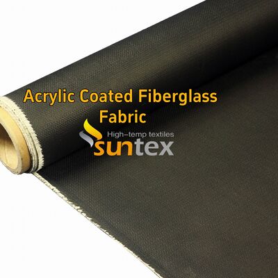 Red 0.4mm Acrylic Coated Fiberglass Fabric with 550 Degree C Temperature Resistance for Welding Blanket