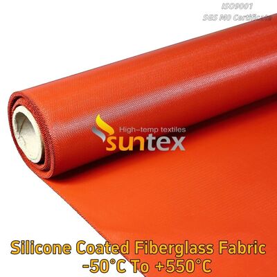 Fireproof Silicone Rubber Calcium Silicate Coated Impregnated Fiberglass Fabric Cloth