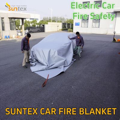 Couverture d'incendie haute température en fibre de verre de 6*8 m en gros pour les voitures électriques