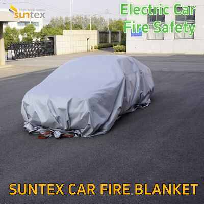 Couverture anti-feu enduite de silicone de grande taille Couverture anti-feu de voiture en fibre de verre résistante au feu