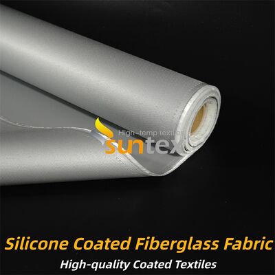 Tissu en fibre de verre recouvert de silicone ignifuge, résistant aux températures comprises entre -50°C et 500°C et sans alcalis
