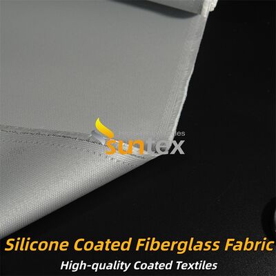 Tissu en fibre de verre recouvert de silicone de couleur grise résistant au feu à double face conçu pour l'isolation industrielle