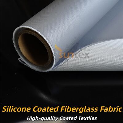 Durable Grey Color Silicone Coated Fiberglass Fabric Double Sided Fire Resistant Fabric Designed for Industrial Insulation
