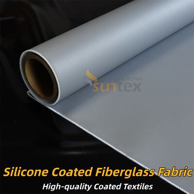 Industrial Grade Double Sided Grey Color Silicone Coated Fiberglass Fabric 400 g/sqm for Fire Retardant and Insulation