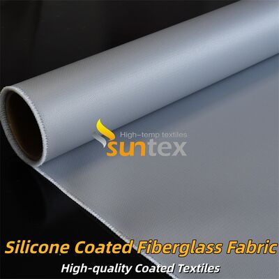 Fire Retardant Silicone Coated Fiberglass Fabric with Temperature Resistance -50°C to 500°C and Alkali Free Properties