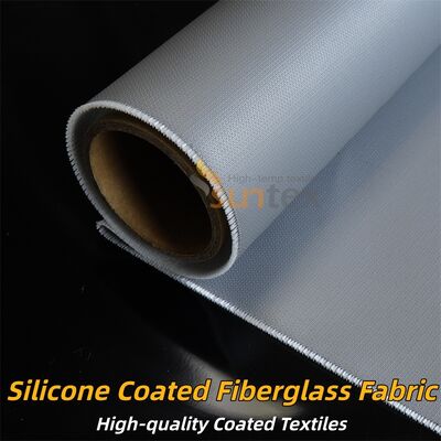 Durable Silicone Coated Fiberglass Fabric Grey Double Sided Fire Retardant Material Ideal For Thermal Insulation And Protective Curtains