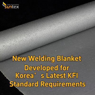Suntex KFI Certifié Couverture de soudage sur mesure résistant à la chaleur haute Couverture ignifuge en fibre de verre Anti-étincelles Anti-slag Protection de la sécurité du soudage industriel
