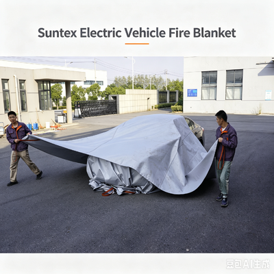 Couverture anti-feu grise pour véhicule électrique 6*8M,6*9M, fibre de verre résistante à la chaleur
