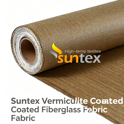 Tissu en fibre de verre revêtu de vermiculite résistant à 1200 degrés à haute température et à l'abrasion