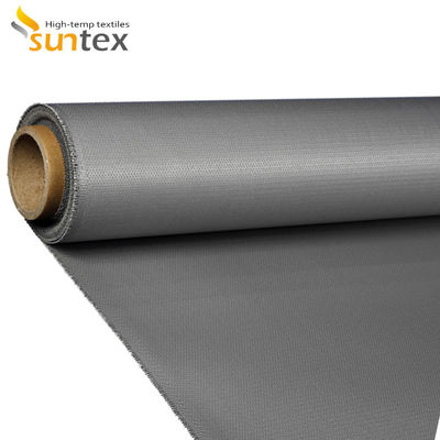 Tissu enduit de silicone de fibre de verre de la résistance thermique 550C 17oz