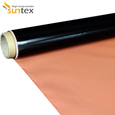 Fireproof Heat Resistant Silicone Coated Fiberglass Fabric 850g/m2 High Silica Fiberglass Cloth for Industrial Applications