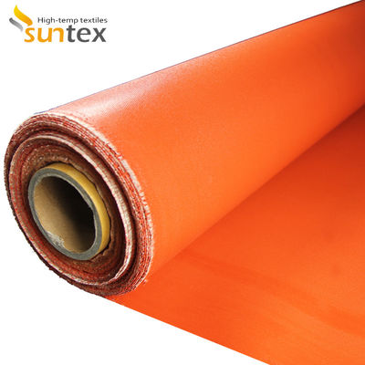 matériel flexible de connecteur de canalisation de tissu enduit de silicone rouge de fibre de verre de 0.72mm