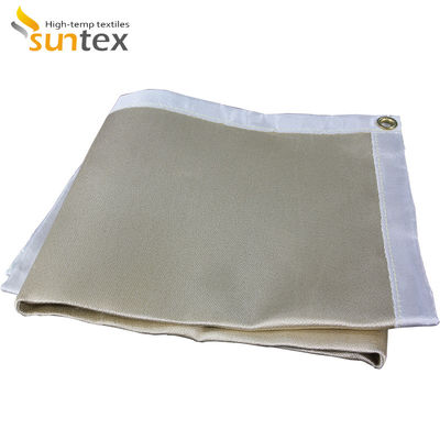 Emergency Fire Blanket Made of Yellow Silicone Coated Fiberglass Cloth